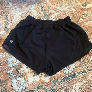 Black lululemon running shorts